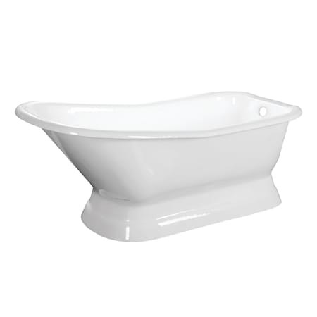 Aqua Eden Pedestal Bathtubs, 66.56 L, 29.13 W, White, Cast Iron VCTND663028